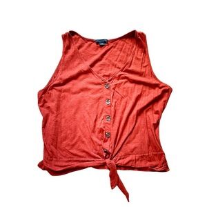 Sanctuary Pink Tie Front Tank Top